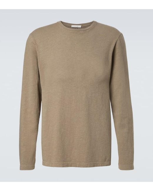 The Row Longsleeve Leon Aus Baumwoll-Jersey in Natural für Herren