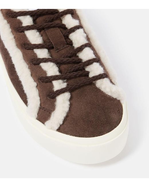 Inuikii Brown Classic Shearling-Lined Suede Sneakers