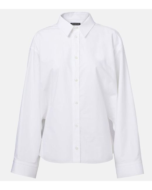 Balenciaga White Cotton Poplin Shirt