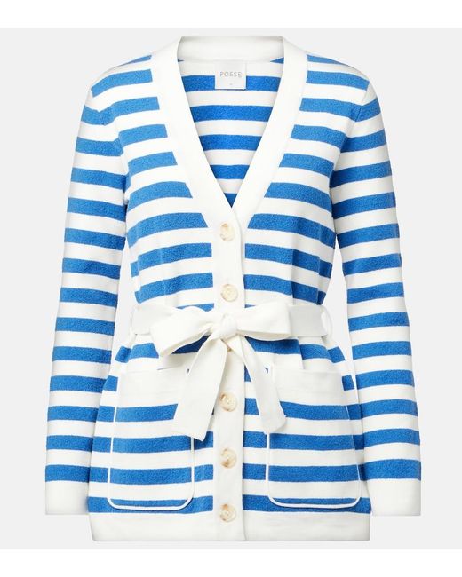 Posse Blue Ari Striped Cardigan