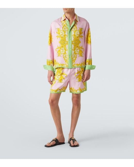 Camicia di Versace in Yellow da Uomo