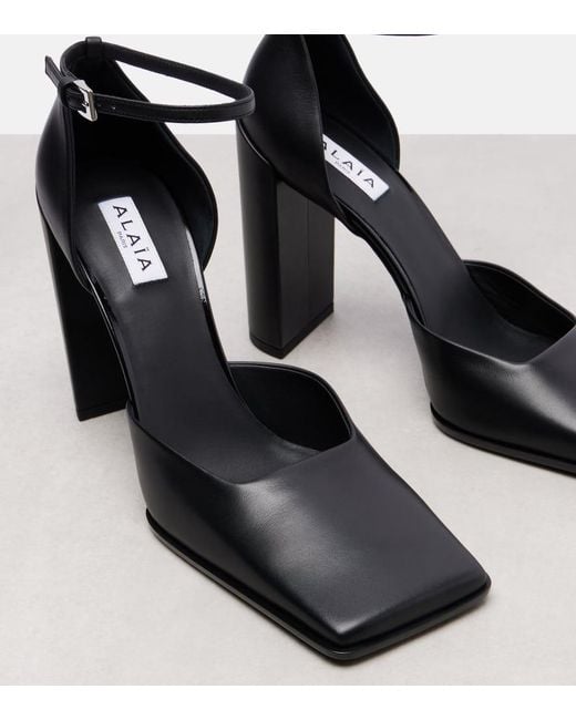 Alaïa Black Verzierte Pumps Aus Leder