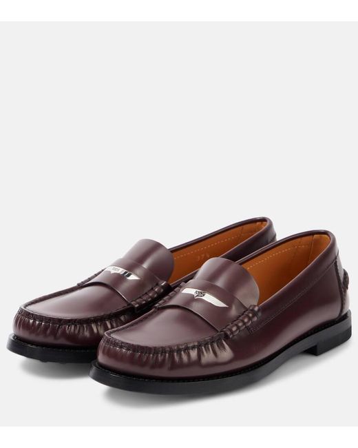 Tod's Brown Gommino Leather Loafers