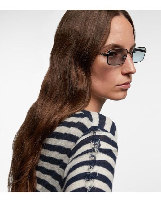 Dior Blue Diorcannage S2U Rectangular Sunglasses