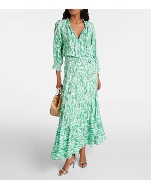 Heidi Klein Belle Mare Plage Printed Maxi Dress in Green Lyst UK