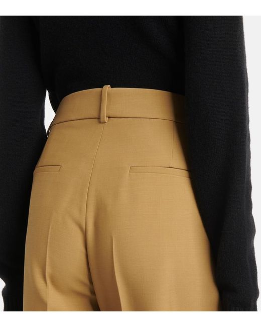 Tod's Natural Virgin Wool Straight Pants