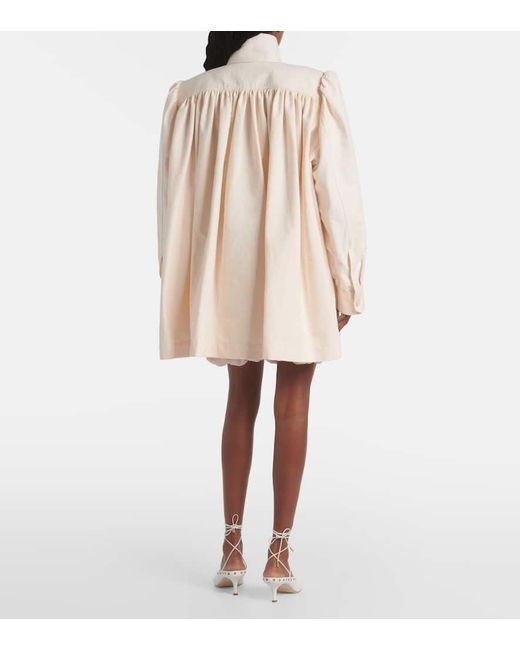 Chloé Natural Gathered Cotton Canvas Jacket