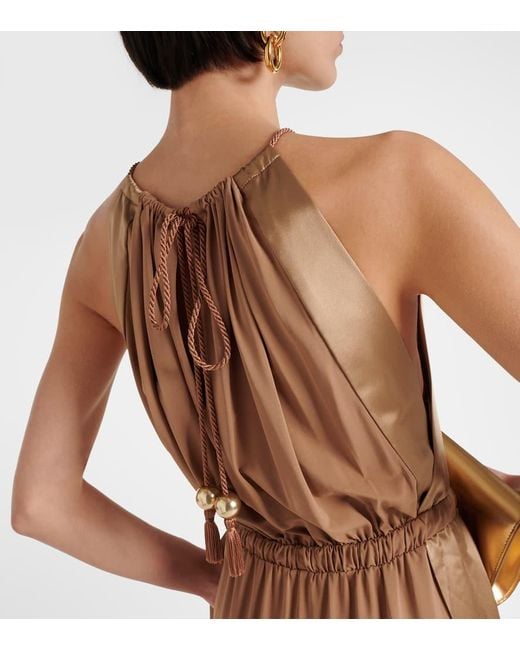 Max Mara Viscose Jersey Jumpsuit in Natural | Lyst