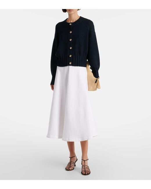 Altuzarra Blue Cardigan Liam Aus Einem Baumwollgemisch