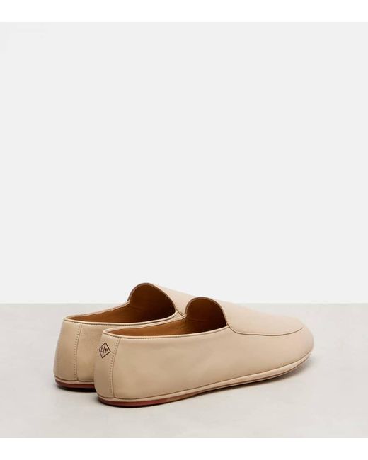 Loro Piana Women's Anton Walk Leather Loafers DARK ALOE