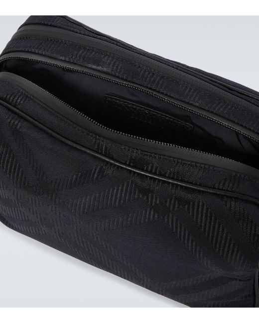 Burberry Black Checked Belt Bag for men
