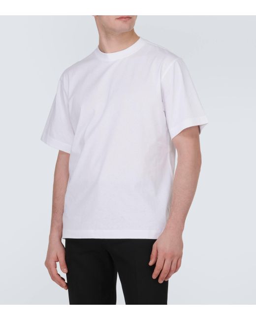 T-shirt en coton imprime Burberry pour homme en coloris White