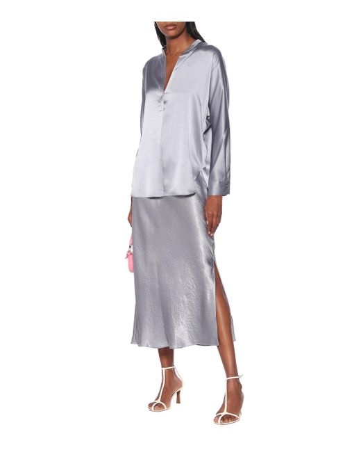 vince silk satin blouse