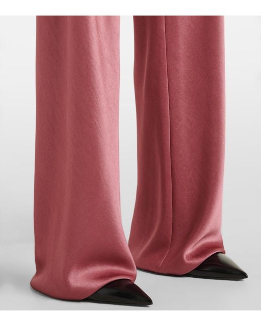 Vince Red Weite Hose Aus Satin