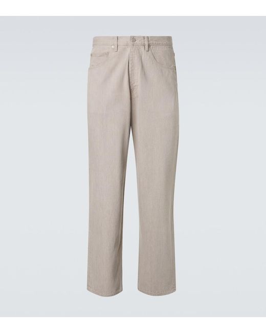 Auralee Natural Wide-Leg Jeans for men
