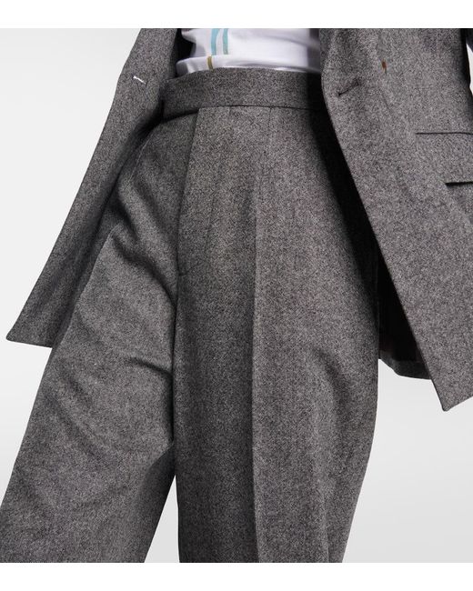 Pantalones rectos de sastreria en lana Vivienne Westwood de color Gray