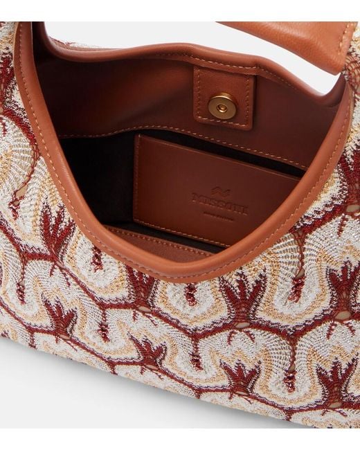 Missoni Brown Lame Shoulder Bag