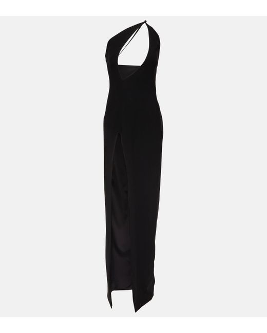 Robe longue asymetrique Monot en coloris Black