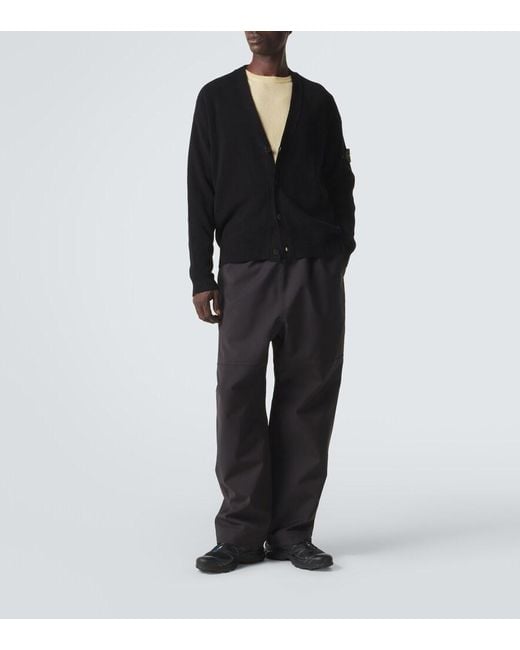 Stone Island Black Compass Cotton Cardigan for men