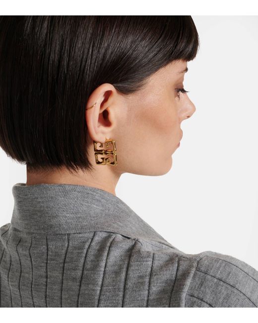 Givenchy Metallic 4g-motif Gold-tone Brass Drop Earrings