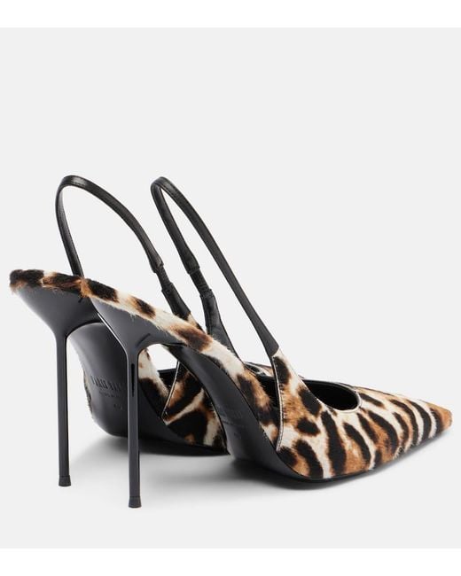 Salones Destalonados Lidia 105 De Pelo De Becerro Paris Texas de color Metallic