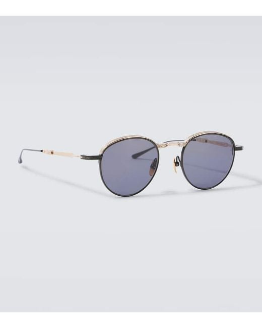 Jacques Marie Mage Blue Archibald Round Sunglasses for men