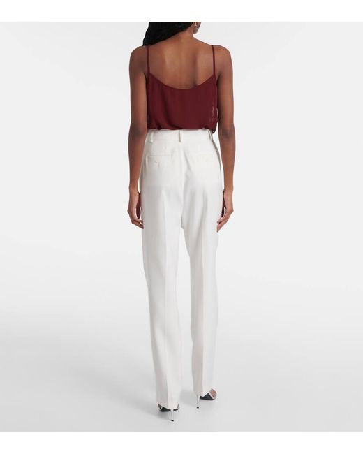 Frankie Shop White Bea High-Rise Straight Pants