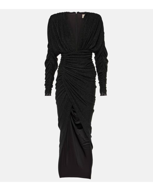 Alexandre Vauthier Black Ruched Gown