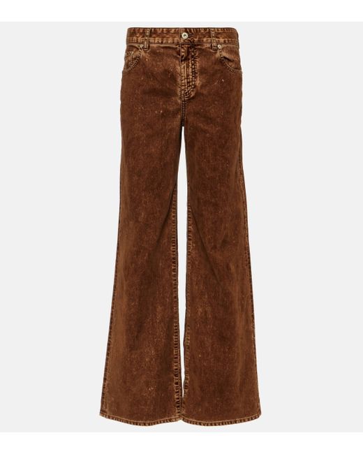 Loewe Brown Luxury High Waisted Jeans In Denim