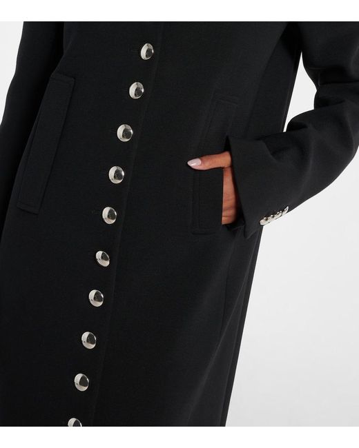 Khaite Black Mantel Saphra Aus Einem Wollgemisch