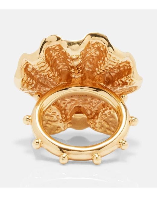 Versace Metallic La Medusa Embellished Ring