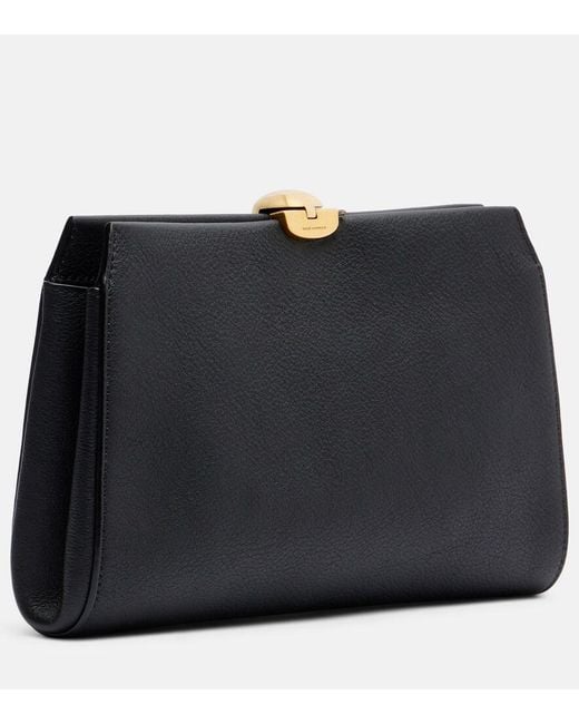 Nour Hammour Black Lou Leather Clutch