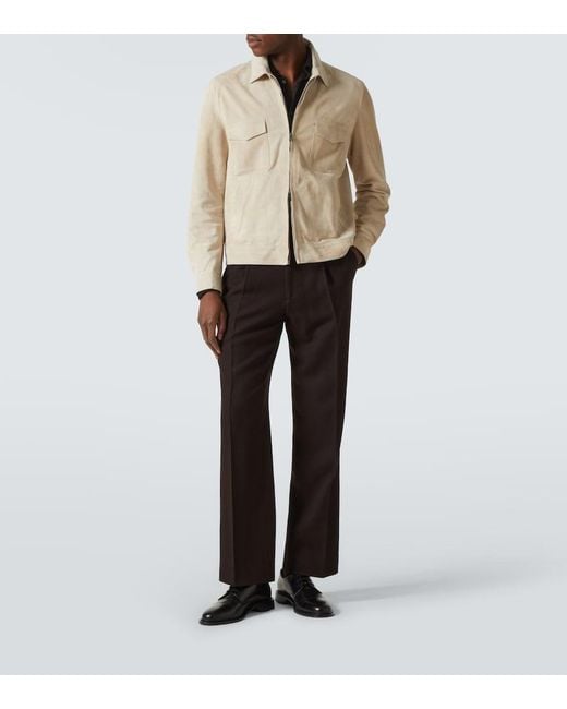 Thom Sweeney Natural Suede Blouson for men