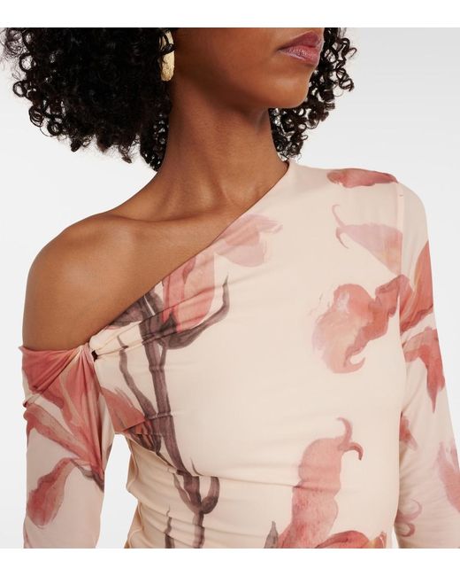 Sir Natural Floral One-Shoulder Maxi Dress