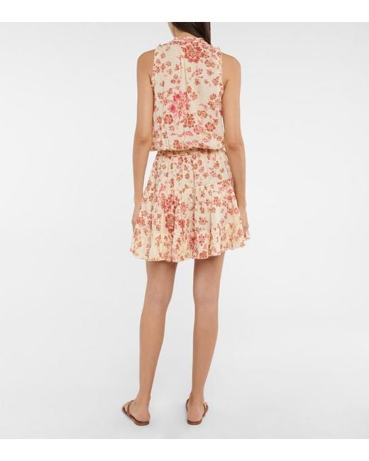 Poupette Orange Clara Floral Minidress