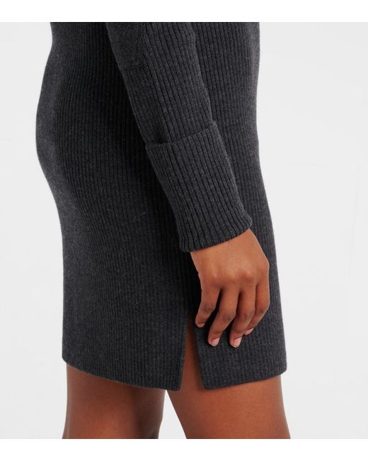 Isabel Marant Blue Garner Ribbed-Knit Wool-Blend Midi Dress
