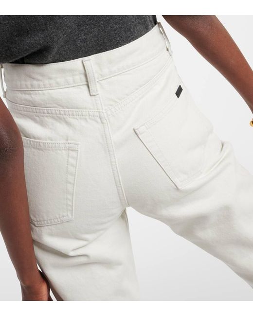 Saint Laurent Gray High-rise Slim Jeans