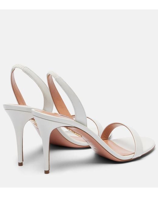 Aquazzura White Leather Sandals