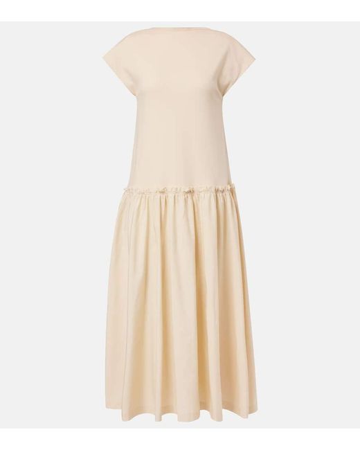Joseph Natural Cotton Poplin Jersey Maxi Dress