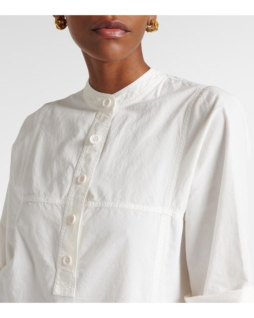Dries Van Noten White Cotton Poplin Maxi Dress