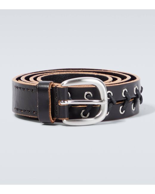 Our Legacy Metallic Studded Leather Belt for men