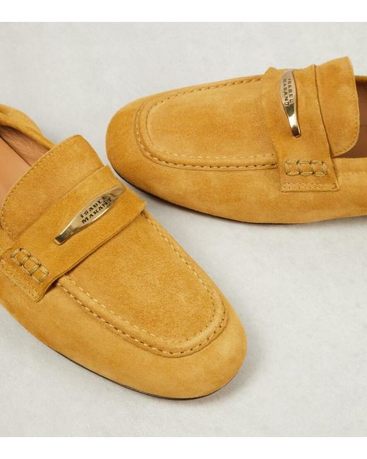 Isabel Marant Yellow Iseri Suede Loafers
