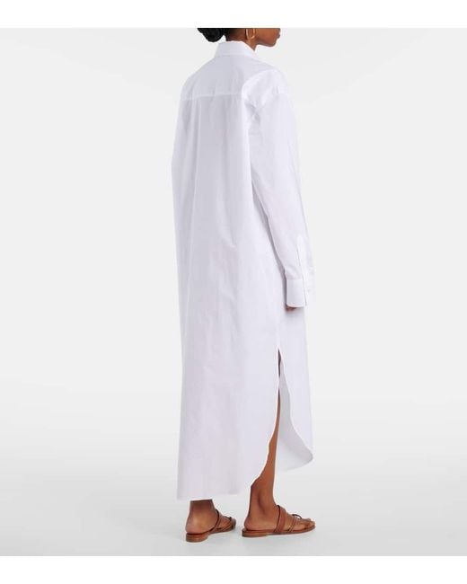 Frankie Shop White Hemdblusenkleid Helena Aus Baumwolle