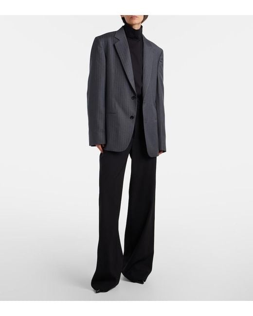 Gucci Black Wool Wide-Leg Pants