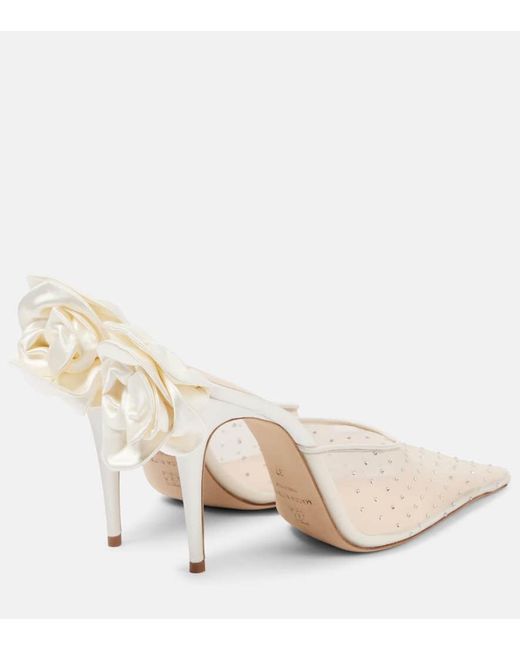 Magda Butrym Natural Mules Aus Mesh Mit Kristallen