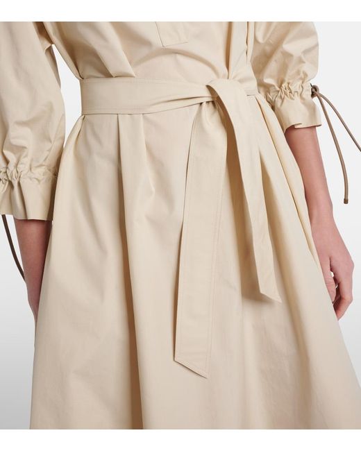 Max Mara Natural Mirto Oversized Cotton Poplin Shirt Dress