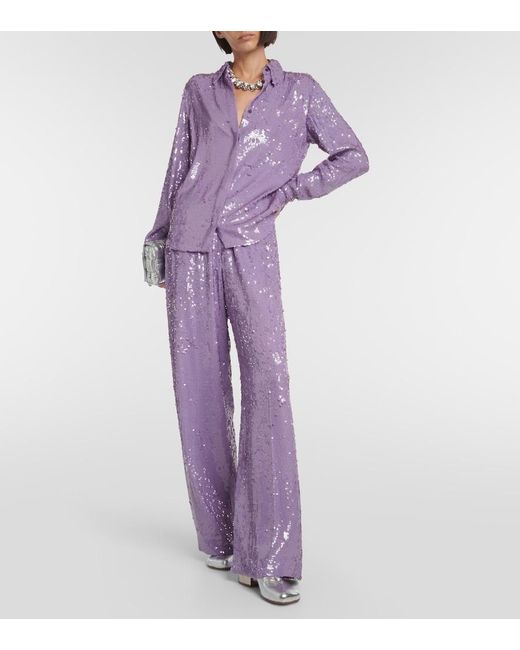 Dries Van Noten Purple Pants & Shorts