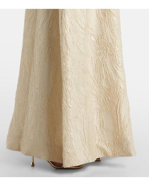Jonathan Simkhai Natural Courtney Embellished Jacquard Gown