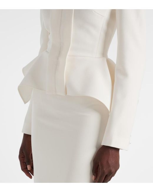 Roland Mouret White Crepe Jacket