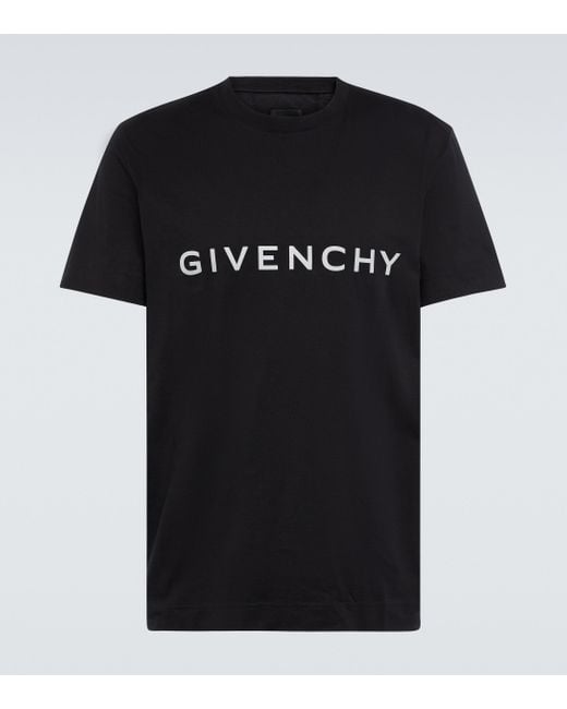 Givenchy Black Reflective Logo Cotton T-shirt for men